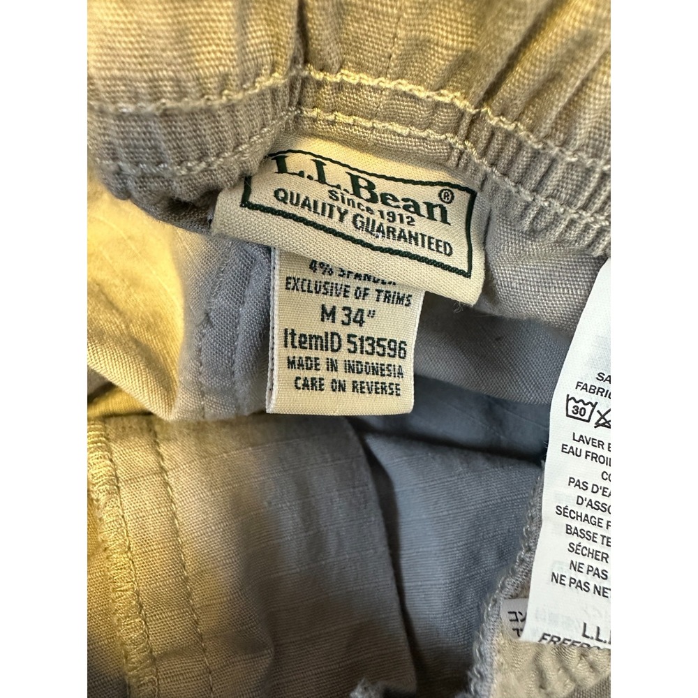 LL Bean Men's Explorer Ripstop Jogger Pants Khaki Tan Size Medium 34 Hiking - Picture 7 of 16